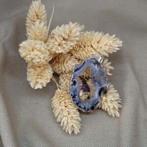 Agaat amethist hanger blauw 2